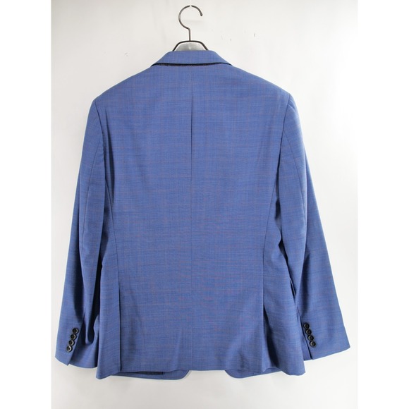 Bonobos Blazer Mens 40R Blue Plaid Wool Slim Fit Two Button Sport Coat Jacket - Picture 11 of 12